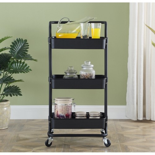 IKEA 3 Tier Multi-functional Trolley Storage Rack Utility Shelves with Handle