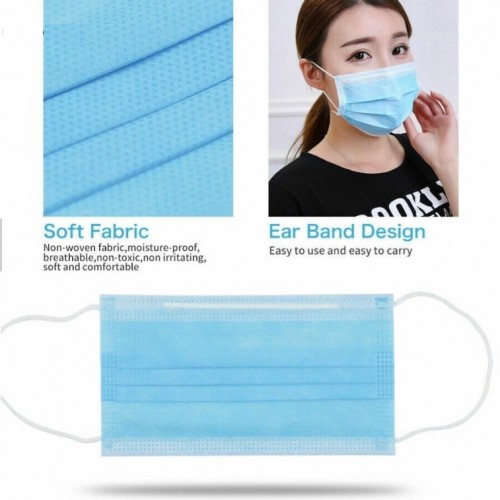 [READY STOK] Disposable Masks Medical Mask Surgical Mask 3-Ply Anti-virus Anti-dust Earloop Mou