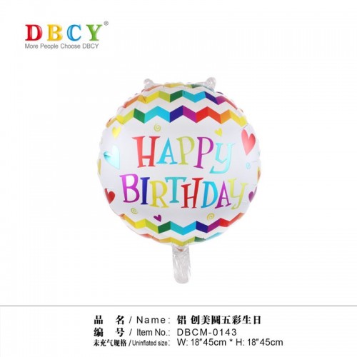 Foil Balloons New 18 inch Round Happy Birthday Foil Balloons High Quality Birthday Celebration Globo