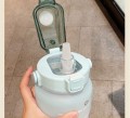 2000ml  Water Bottle with Straw Cute Portable Scale Bottle for Water Outdoor Travel Kettle f