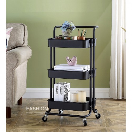 IKEA 3 Tier Multi-functional Trolley Storage Rack Utility Shelves with Handle