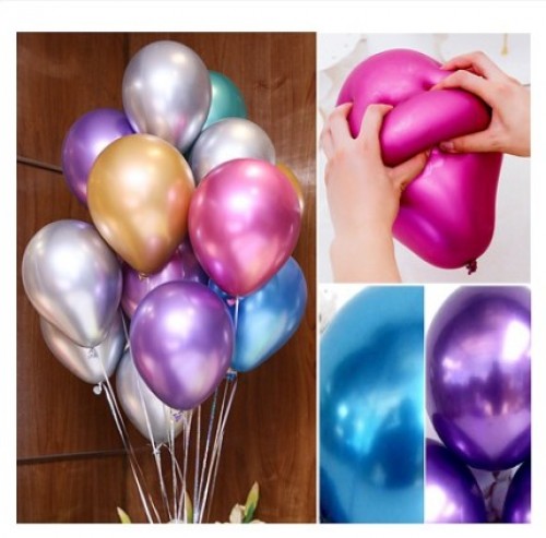 10 Inch Crome Latex Balloon Helium Grade Orangetex Bobo Clear Metallic Balloon Rose Gold Silver Rose