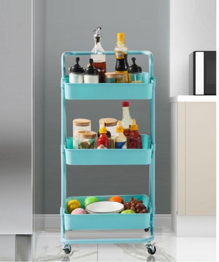 IKEA 3 Tier Multi-functional Trolley Storage Rack Utility Shelves with Handle