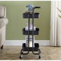 IKEA 3 Tier Multi-functional Trolley Storage Rack Utility Shelves with Handle