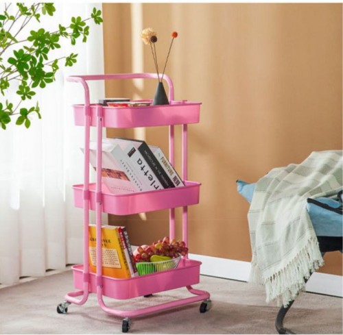 IKEA 3 Tier Multi-functional Trolley Storage Rack Utility Shelves with Handle