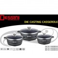 DESSINI 6pc Black Classic Plus Casserole Cookware Set Kuali Periuk (32/36/40cm) Non-Stick [READY STO