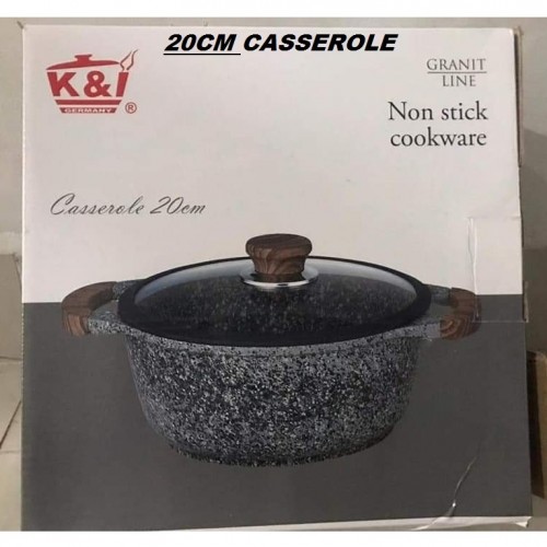 Periuk Rendang Periuk Batu Granite Induction Ceramic Stone Casserole Set Non-Stick Dropship