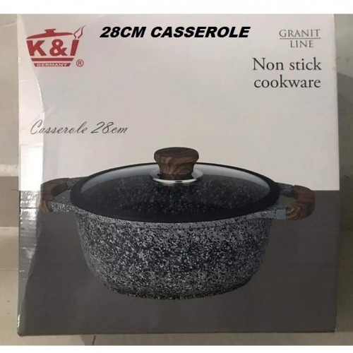 Periuk Rendang Periuk Batu Granite Induction Ceramic Stone Casserole Set Non-Stick Dropship