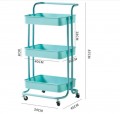 IKEA 3 Tier Multi-functional Trolley Storage Rack Utility Shelves with Handle