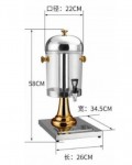 8L Stainless Steel Single Bowl Juice Dispenser Water dispenser buffet Dropship