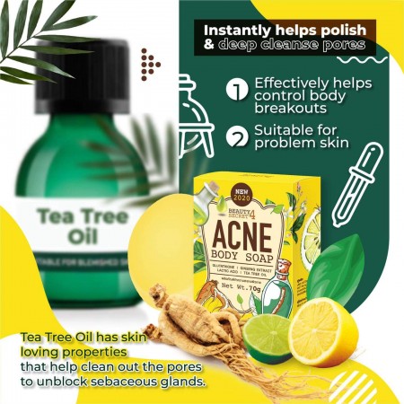 New Beauty Secret 4 Acne Body Clear Soap 70g