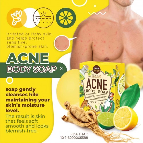 New Beauty Secret 4 Acne Body Clear Soap 70g