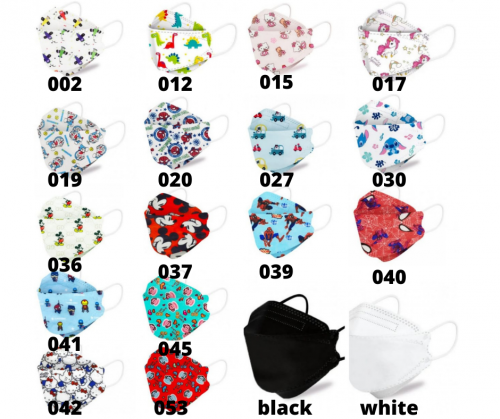 [ 10 PCS PACK ] KF94 Kids Face Mask Child Children 4 Layers Cartoon 3D Disposable Earloop 4 Ply Kore