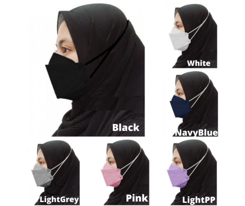 [ 10 PCS PACK ] Premium Korean Style KF94 Hijab 3D 4 PLY Adult Face Mask Disposable Earloop 4PLY Mas