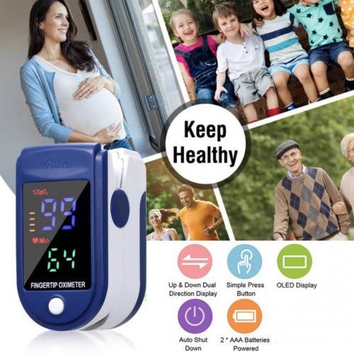 [Ready Stok] Health Oximeter / Portable Finger Pulse Oximeter Finger Clip TFT Color Screen Oximeter