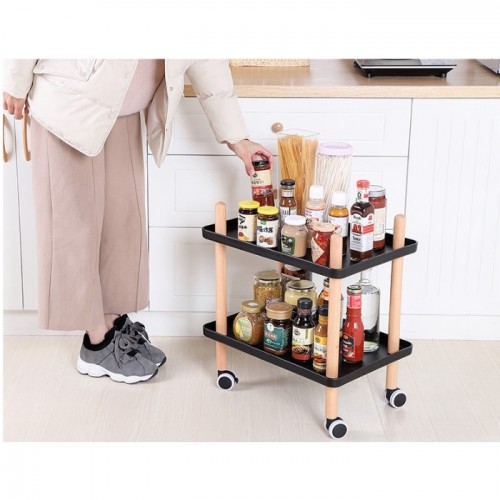 Nordic Modern Creative Mobile Racks Multi-Function Storage Rack Wine Tea Trolley