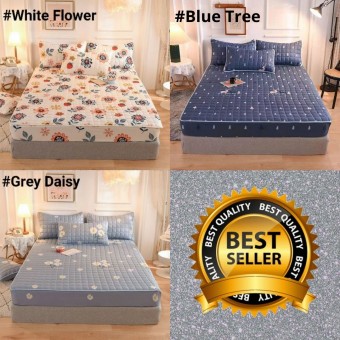 [READY STOK] CADAR VIRAL ANTI KEDUT Fitted Bedsheet FREE 2PCS PILLOW CASE Mattress Cover Cot