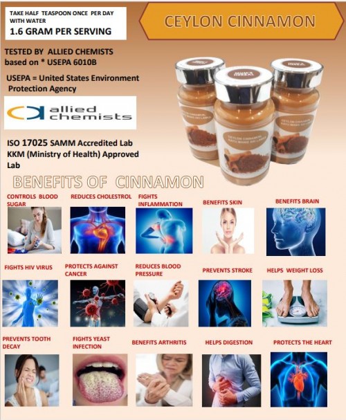 [Ready Stock Malaysia] Organic MUM'S HERBAL Ceylon Cinnamon Powder BOOSTER SIHAT Health Supplement K