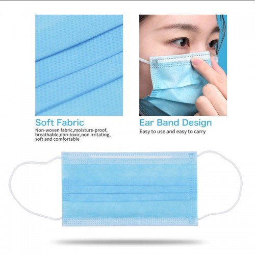 [READY STOK] Disposable Masks Medical Mask Surgical Mask 3-Ply Anti-virus Anti-dust Earloop Mou