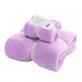 [Ready Stok] Tuala Viral 2in1 Set Coral Fleece High Density Microfiber Bath Face Gift Towel Dropship