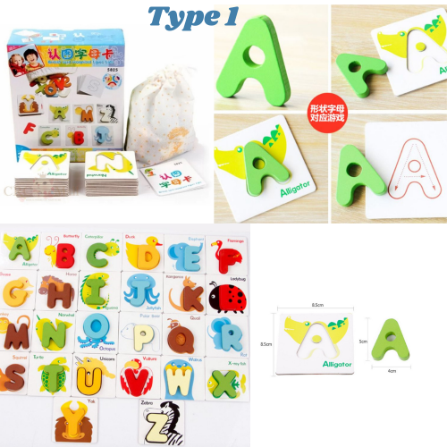 ABC Alphabet, Number Digital and Spelling Words Game Letter Card learning flash card, Montessori Edu