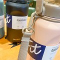 [Ready Stock] DODGE 1.0L 316SS Stainless Steel Vacuum Flask Thermoses Water Bottle With Straw Double