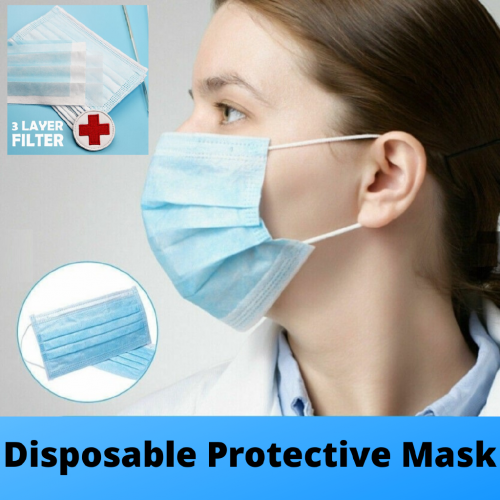 [READY STOK] Disposable Masks Medical Mask Surgical Mask 3-Ply Anti-virus Anti-dust Earloop Mou