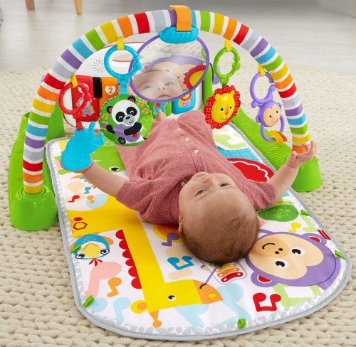 Fisher-Price Deluxe Kick & Activity Baby Play Gym Playmat & Play Piano for Baby Infant Kids Baby Toy