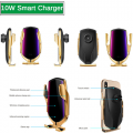 [READY STOK] R2 Automatic Clamping 10W Car Wireless Charger Car Phone Holder