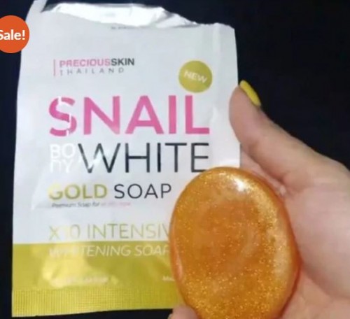 Snail White Gold Glutathione Collagen Soap X10 Whitening 100 grams