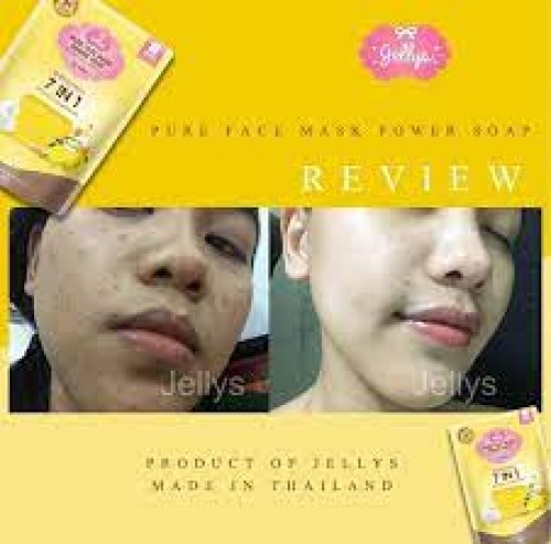 Pure Face Mask Power Soap 7 in 1 By Jellys 100%Authentic