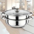 Steam Pot 2 Layer High Quality Stainless Steel Pengukus Steamer Cookware Pot Periuk Kukus