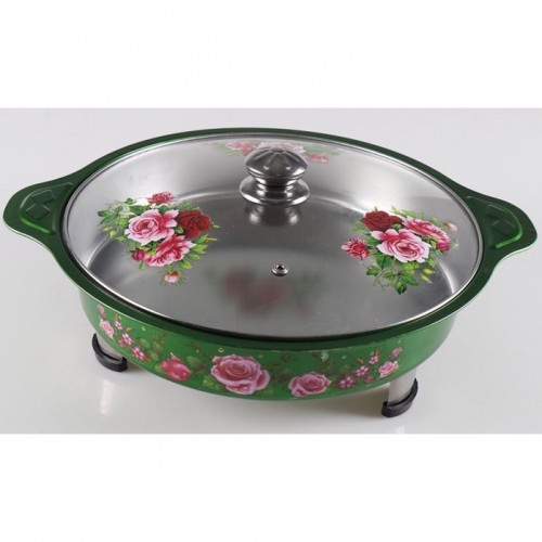 ROUND BUFFET FOOD TRAY SET BUNGA ROSE / BEKAS TRAY LAUK PAUK MAJLIS JAMUAN