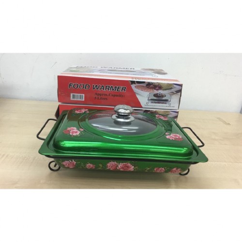 34X28 RECTANGLE BUFFET FOOD TRAY SET BUNGA ROSE / BEKAS TRAY LAUK PAUK MAJLIS JAMUAN