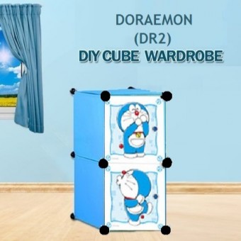 DORAEMON 2C DIY Rack Storage Cabinet Wardrobe (DR2)