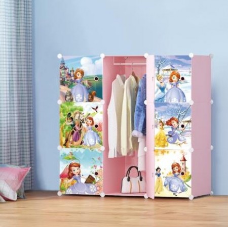 SOFIA 9C DIY Rack Storage Cabinet Wardrobe With Almari Hanger (SF9P)
