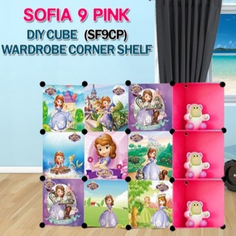 SOFIA 9C DIY Rack Storage Cabinet Wardrobe Corner Rack With Almari Hanger (SF9CP)