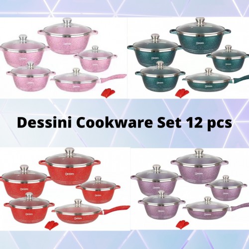 [PREORDER] ETA 25/6 12PC DESSINI Casserole Cookware Set