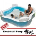 [PREORDER] ETA 5/6  Intex Family Lounge Inflatable Pool With 4 Built-In Comfortable Seats White (FRE