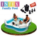 [PREORDER] ETA 5/6  Intex Family Lounge Inflatable Pool With 4 Built-In Comfortable Seats White (FRE