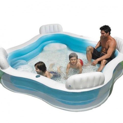 [PREORDER] ETA 5/6  Intex Family Lounge Inflatable Pool With 4 Built-In Comfortable Seats White (FRE