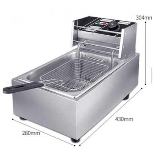 6L 2.5kw COMMERCIAL SINGLE TANK ELECTRIC DEEP FRYER-1 BASKET （EDFY)