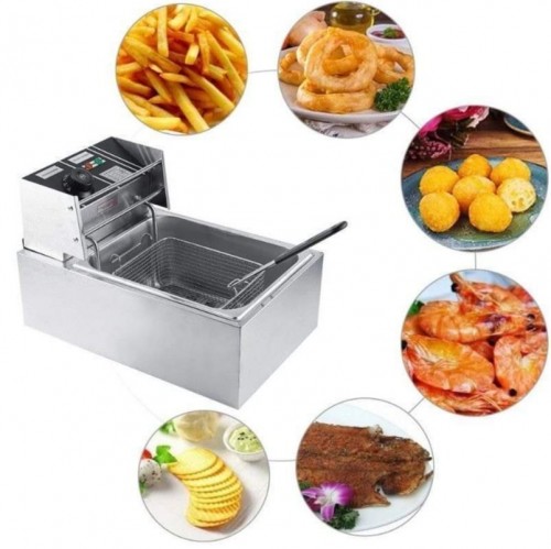6L 2.5kw COMMERCIAL SINGLE TANK ELECTRIC DEEP FRYER-1 BASKET （EDFY)