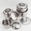 10pc High Quality Stainless Steel Pot Set Semi Glass Lid (10SSL)