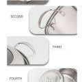 10pc High Quality Stainless Steel Pot Set Semi Glass Lid (10SSL)