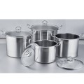 High Quality 8PC Stock Pot with Glass Lid (8GSP)