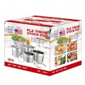 High Quality 8PC Stock Pot with Glass Lid (8GSP)