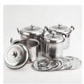 2IN1 Steamer HighPot 12PC Set Semi Glass Lid (12PSP)