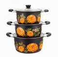 Flower 6PC Stainless Steel Stock Pot Set Periuk (6CFP)