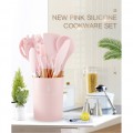 [PREORDER] ETA 10/6 12PCS Silicone Cooking Utensils Set Non-stick Spatula Shovel Wooden Handle Cooki